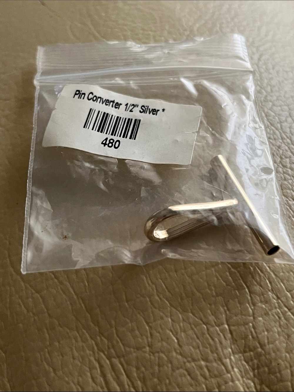 Silver Pin Converter 1/2" - Brooch or pin Converter Accessory